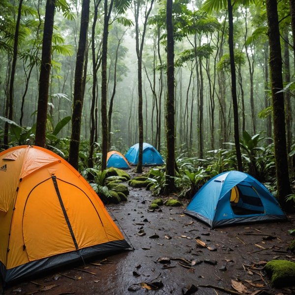 Quels sont les meilleurs conseils pour un camping en région de forêts tropicales humides avec des enfants?